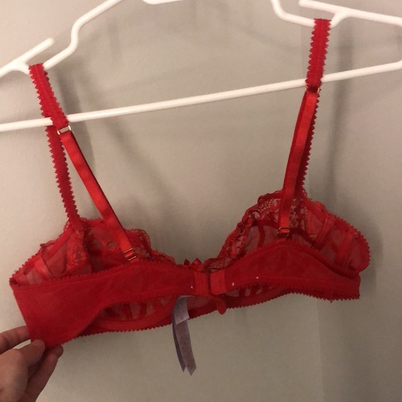 Savage x Fenty Red Lace Bra - Picture 3 of 7